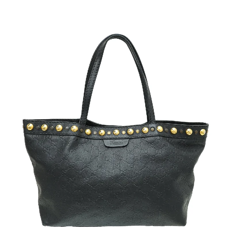  Best Bag Sale Of The SeasonLimited Time Flash Sale Gucci Black Guccissima Babouska Shopping Tote Medium Bag
