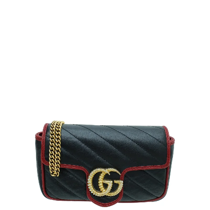  Must-Have Bags With Big SavingsTrend Leading Collection Gucci Bicolor Diagonal Quilt Torchon GG Marmont Super Mini Bag