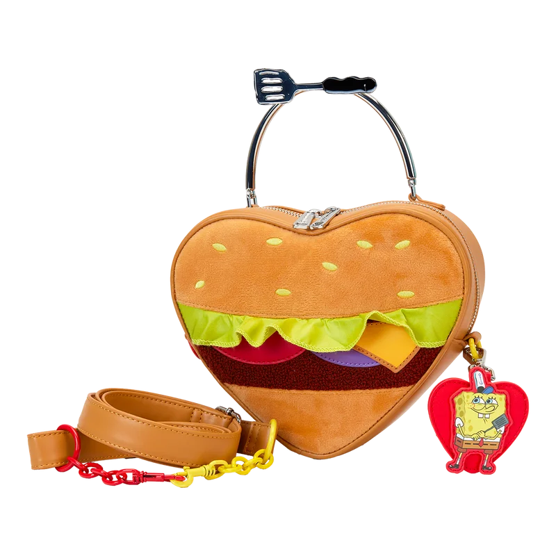  Handbag Deals You'll LoveFeminine Luxe Style Sale SpongeBob SquarePants Krabby Patty Plush Heart Figural Crossbody Bag