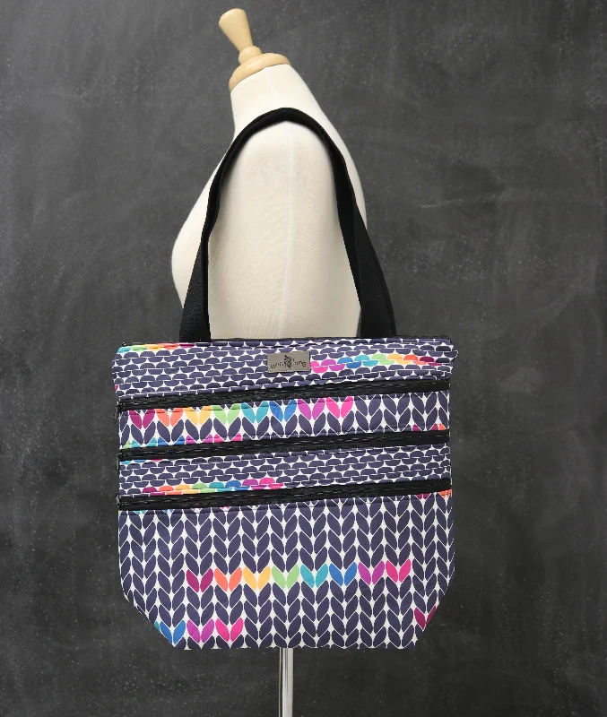 Trendy & Timeless Bags, Now On SaleBags For Playful And Chic Styles Zipalicious Triple Zipper Tote Bag in In Stitches Trendy & Timeless Bags, Now On SaleBags For Playful And Chic Styles Zipalicious Triple Zipper Tote Bag in In Stitches