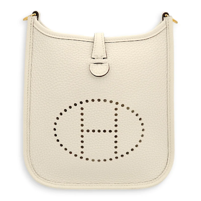  Premium Quality Bags, Budget PricesRetro Lovers Evelyne Mini New White in Clemence, Gold hardware