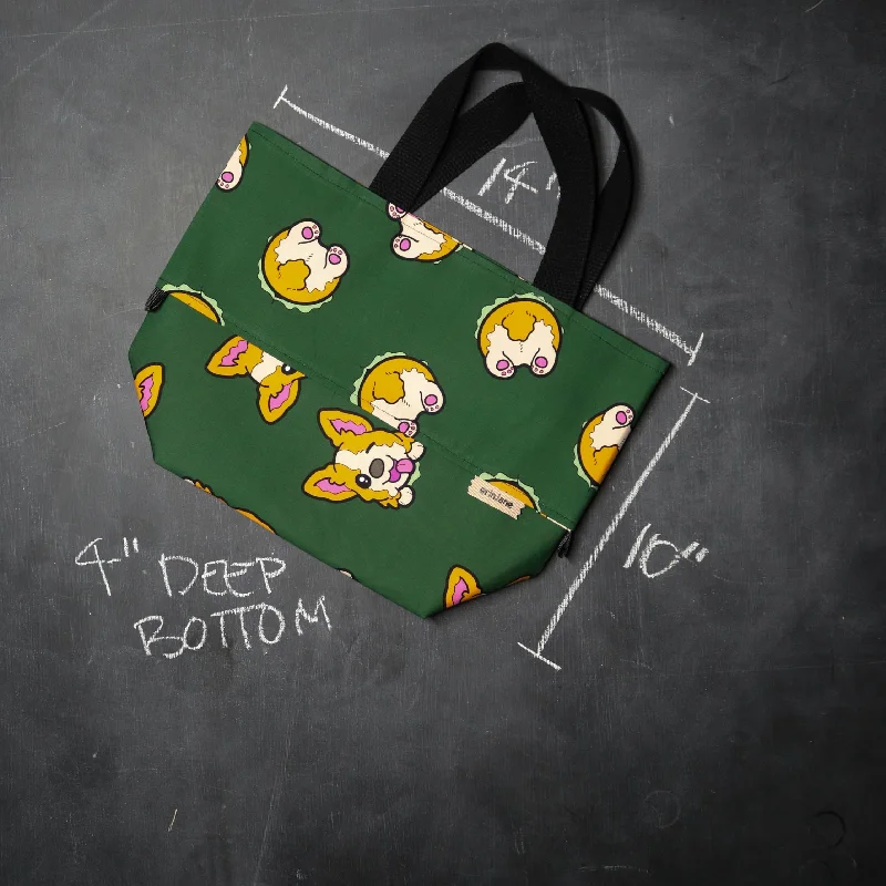  Grab Your Favorite Handbags For LessEco-Friendly And Discounted Bags Tote-a-me Collapsing Project Tote in Corgi Dog Butts