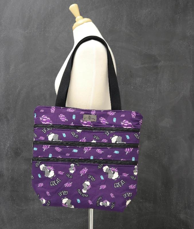  Unmissable Deals On Everyday HandbagsPlayful Fashion Offers Zipalicious Triple Zipper Tote Bag in "You're Doing Great" Sheeple