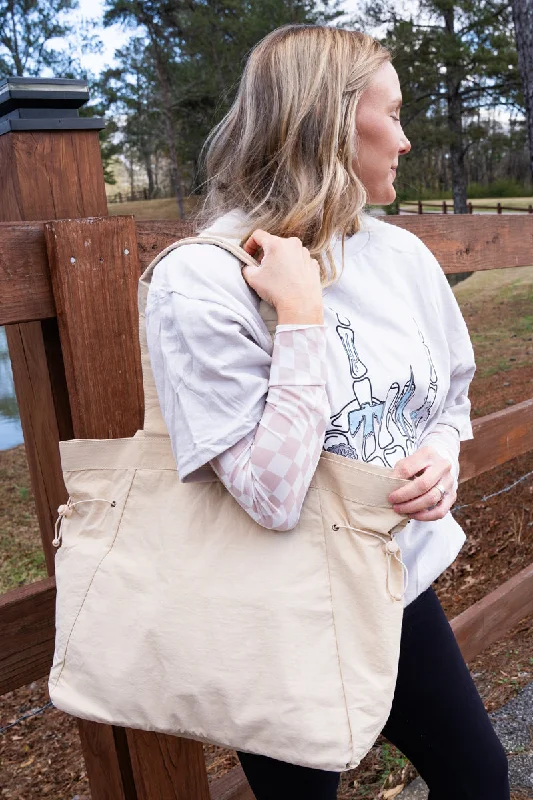  Premium Bags, Special PricesEdgy Fashion Deals Ivory Shoreview Side Cinched Tote Bag