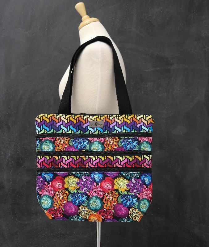 Upgrade Your Look With Our Bag SaleCasual Chic Deals Zipalicious Triple Zipper Tote Bag in Fine Florettes Upgrade Your Look With Our Bag SaleCasual Chic Deals Zipalicious Triple Zipper Tote Bag in Fine Florettes
