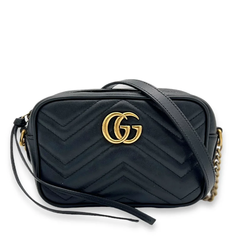 Limited-Stock Bag Clearance – Grab Your Favorite NowExclusive Discount GG Marmont Mini Black Crossbody Bag in Calfskin, Gold hardware Limited-Stock Bag Clearance – Grab Your Favorite NowExclusive Discount GG Marmont Mini Black Crossbody Bag in Calfskin, Gold hardware