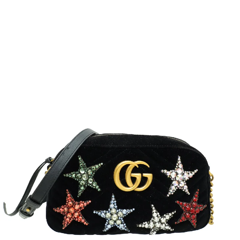 Chic Bags, Shop Now & SaveSpring Fashion Gucci Black Velvet GG Marmont Crystal Star Small Bag Chic Bags, Shop Now & SaveSpring Fashion Gucci Black Velvet GG Marmont Crystal Star Small Bag