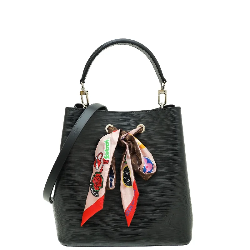 Carry Elegance For LessBags With Tsa-Approved Features Louis Vuitton Noir NeoNoe Bag W/ Twilly & KeyRing Bag Charm Carry Elegance For LessBags With Tsa-Approved Features Louis Vuitton Noir NeoNoe Bag W/ Twilly & KeyRing Bag Charm