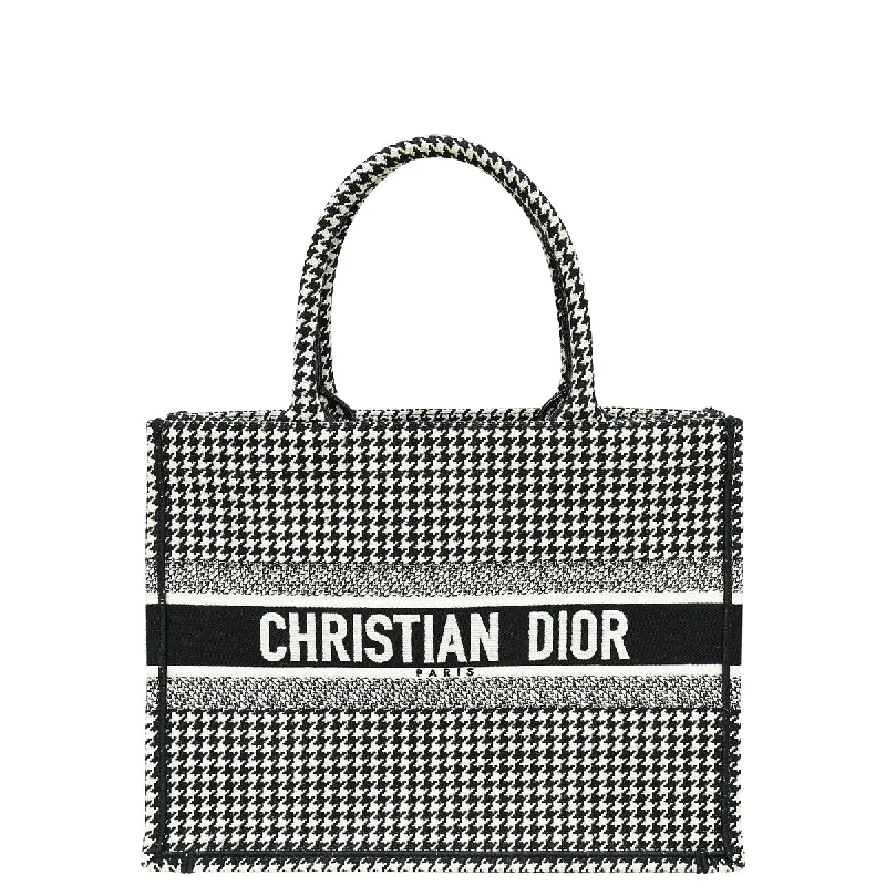 Your Perfect Bag At The Perfect PriceEveryday Elegance Sale Christian Dior Bicolor Houndstooth Embroidery Book Tote Medium Bag W/ "Habibti" Your Perfect Bag At The Perfect PriceEveryday Elegance Sale Christian Dior Bicolor Houndstooth Embroidery Book Tote Medium Bag W/ "Habibti"