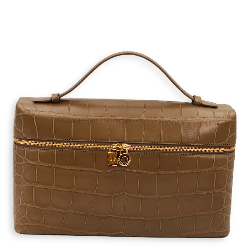  Grab Stylish Bags Before They Sell OutLimited Stock, Big Discounts Extra L27 Brown Crossbody Bag in Lambskin, Gold hardware