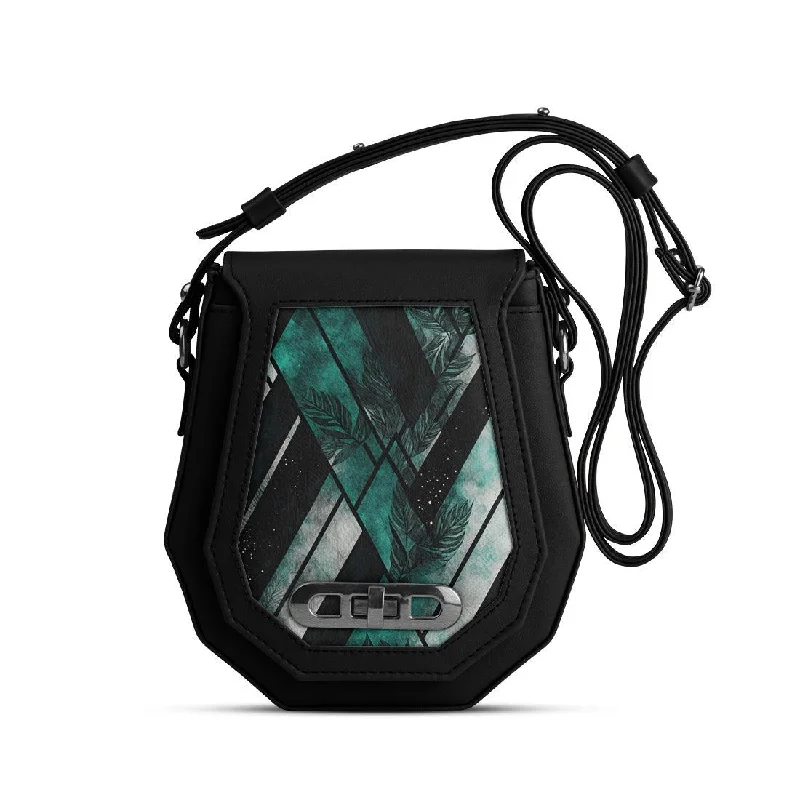 Luxury Handbags, Budget-FriendlyPlayful Fashion Offers Black Polygon Crossbags Dark Leafs