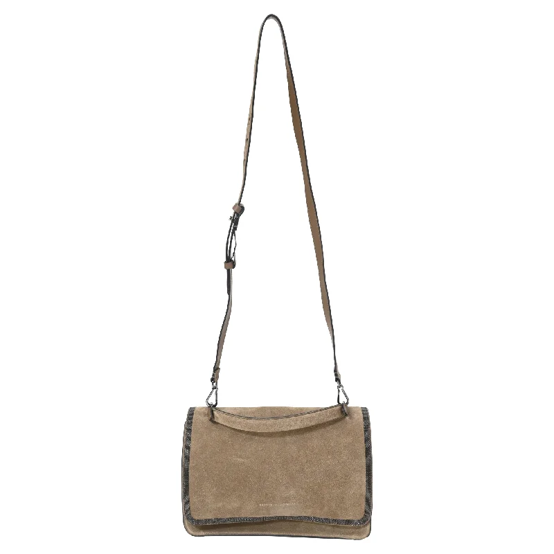  Sleek Bags, Perfect PricesOn-Trend Fashion Offers Brunello Cucinelli Bead-Embellished Tote In Brown Suede
