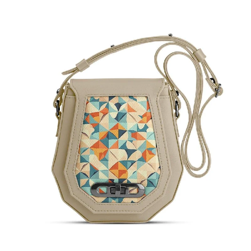  Don't Miss Out – Handbag DiscountsTop Brand Discounts Beige Polygon Crossbags Tri