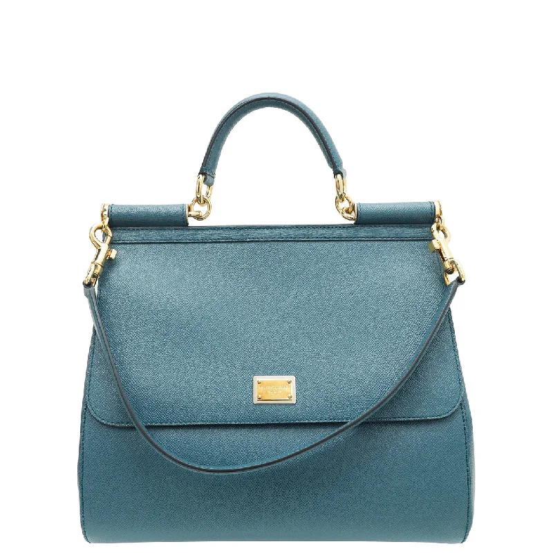  Luxury Handbags At Budget-Friendly RatesHot Picks Dolce & Gabbana Slate Blue Dauphine Sicily Large Bag