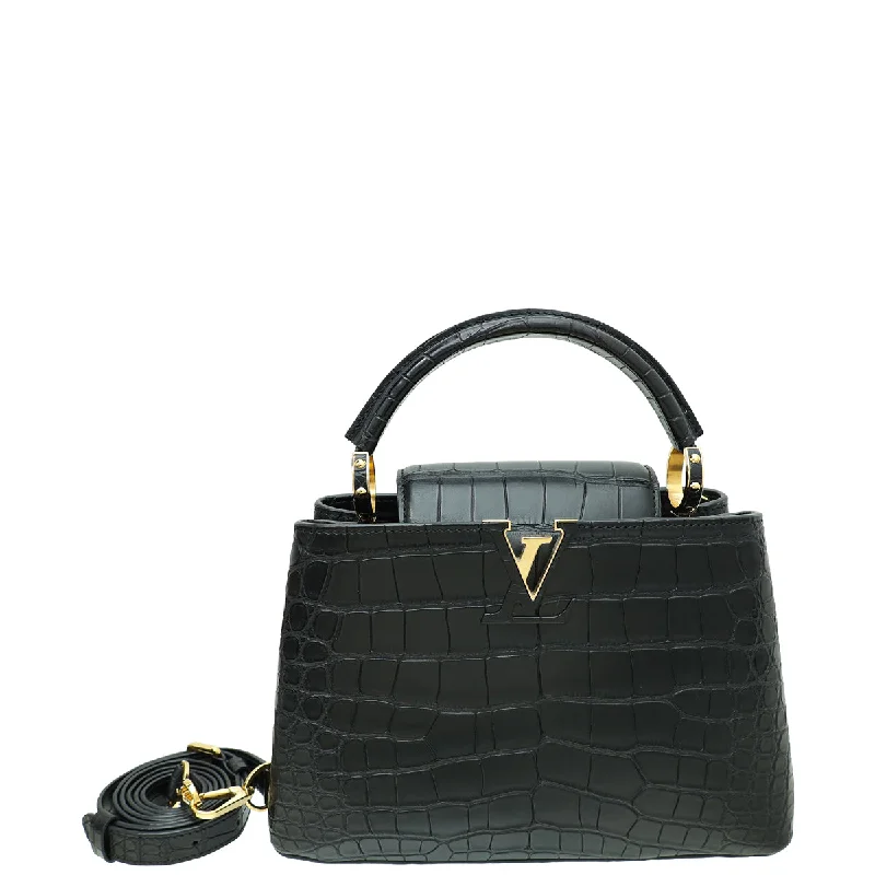  Statement Bags With Exclusive SavingsStylish Bag For Women Louis Vuitton Black Matte Alligator Capucines BB Bag
