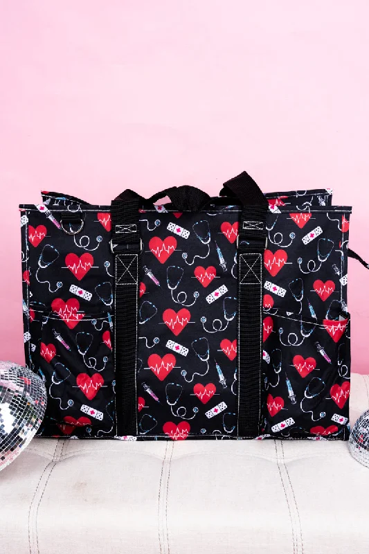  Your Perfect Bag At The Perfect PriceVibrant Style Promotions Nursing Is Heart Work Large Organizer Tote