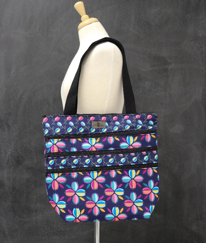 Fashion-Forward Bags At Limited-Time OffersElevated Casual Discounts Zipalicious Triple Zipper Tote Bag in Cardinal Blooms Fashion-Forward Bags At Limited-Time OffersElevated Casual Discounts Zipalicious Triple Zipper Tote Bag in Cardinal Blooms
