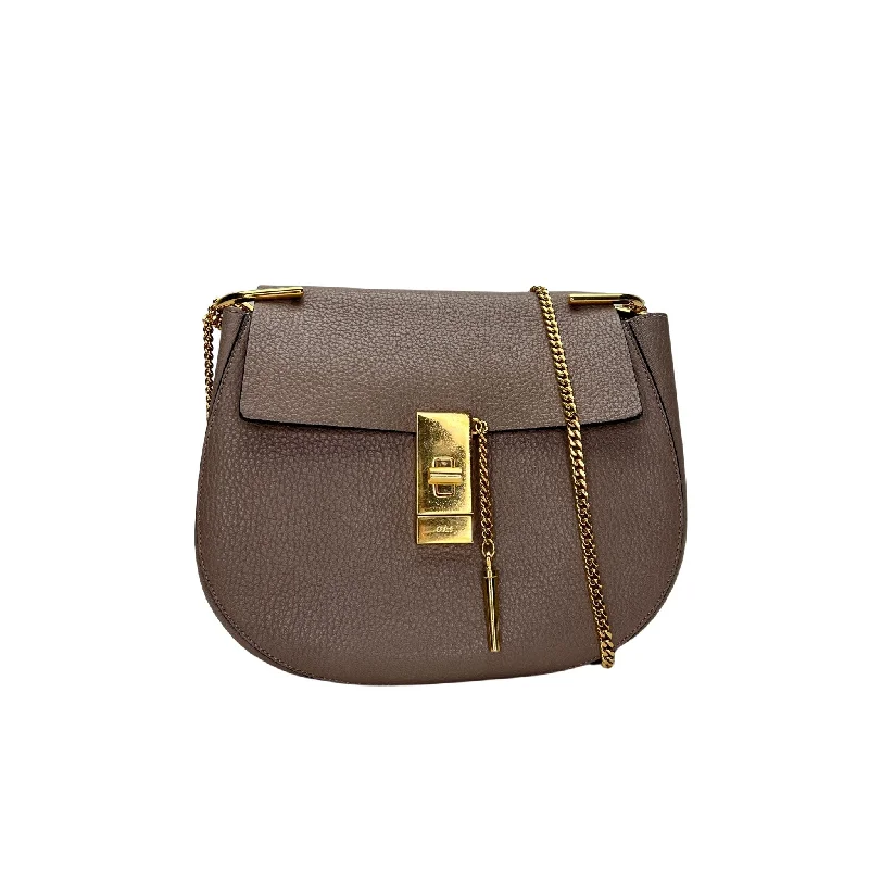  Unmissable Deals On Trendy HandbagsFinal Sale Drew Brown Crossbody Bag in Calfskin, Gold hardware