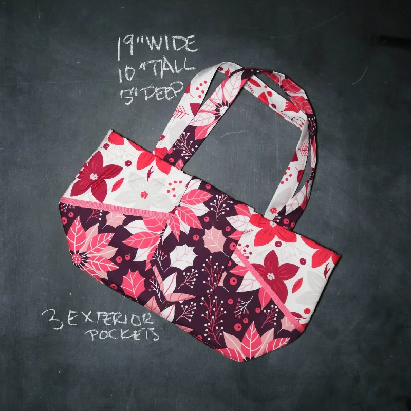  Stylish Bags, Unbeatable PricesSophisticated Style Offers Ewesful Tote Bag in Plum Poinsettia