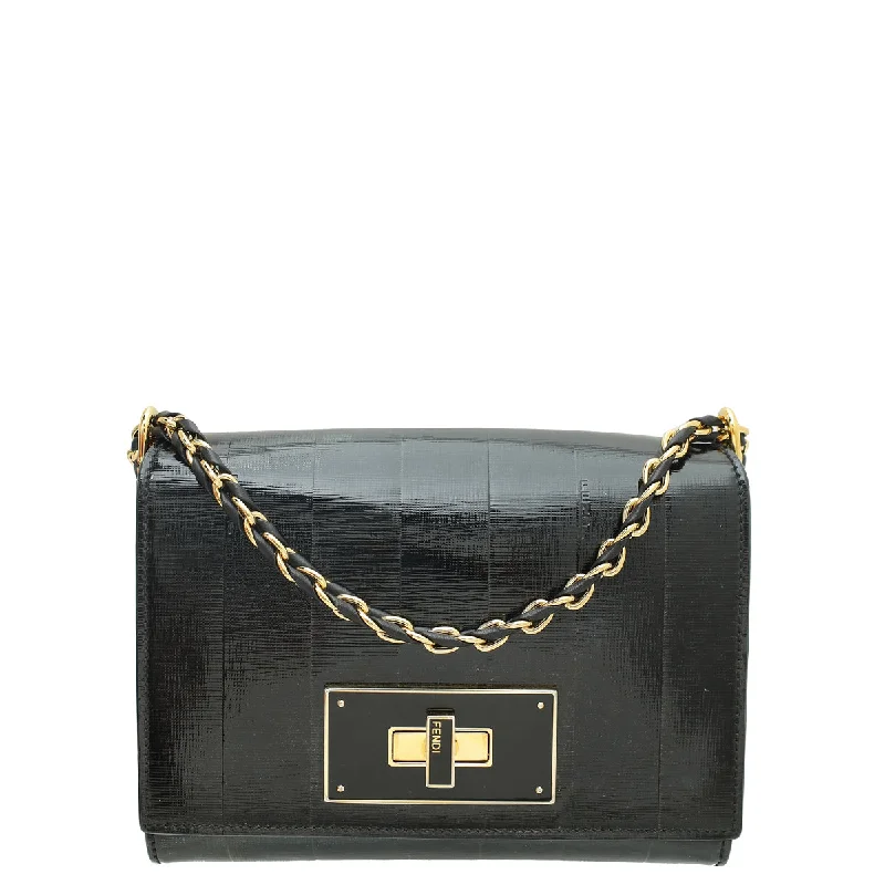 Handbag Deals You'll LoveUnleash Your Style Fendi Black Pequin Embossed Striped Claudia Small Flap Bag Handbag Deals You'll LoveUnleash Your Style Fendi Black Pequin Embossed Striped Claudia Small Flap Bag