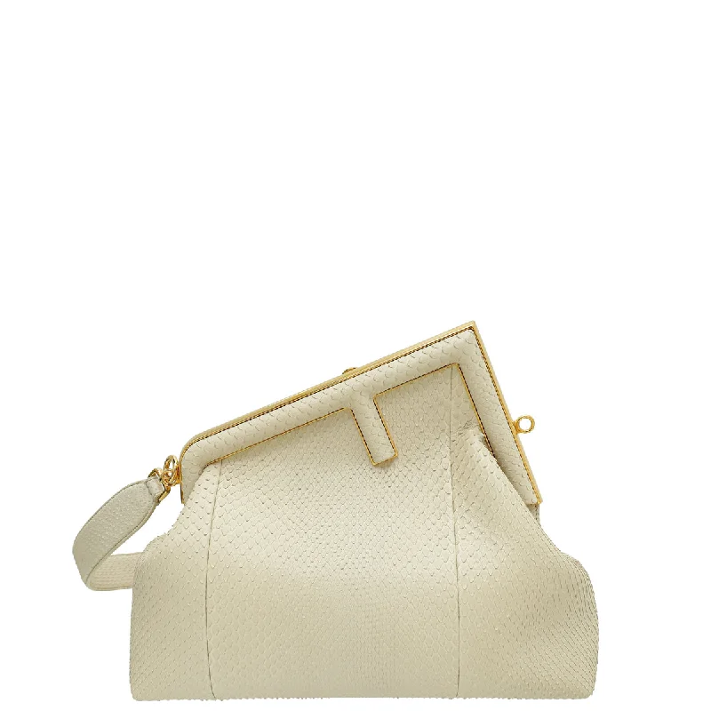  Fashionable Crossbody Bags At Special OffersNew Season Fashion Preview Sale Fendi Vintage White "Fendi First" Python Medium Bag