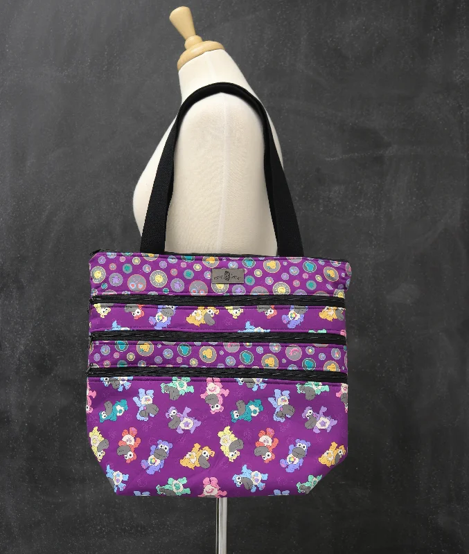  Flash Sale On Designer BagsBold Style Discounts Zipalicious Triple Zipper Tote Bag in Care Bears Sheeple