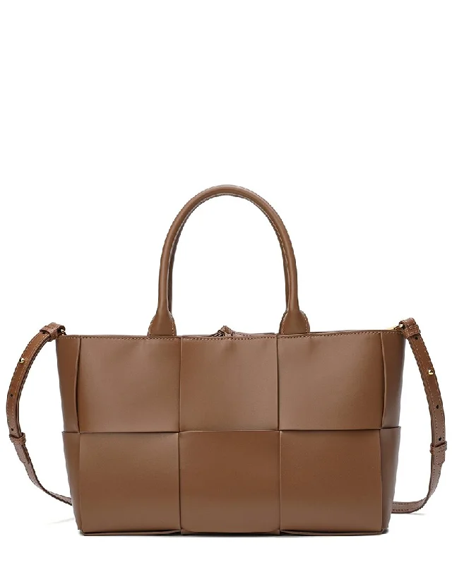 Trendy Purses At Exclusive Promotional RatesTiffany & Fred Woven Smooth Leather Tote Trendy Purses At Exclusive Promotional RatesTiffany & Fred Woven Smooth Leather Tote