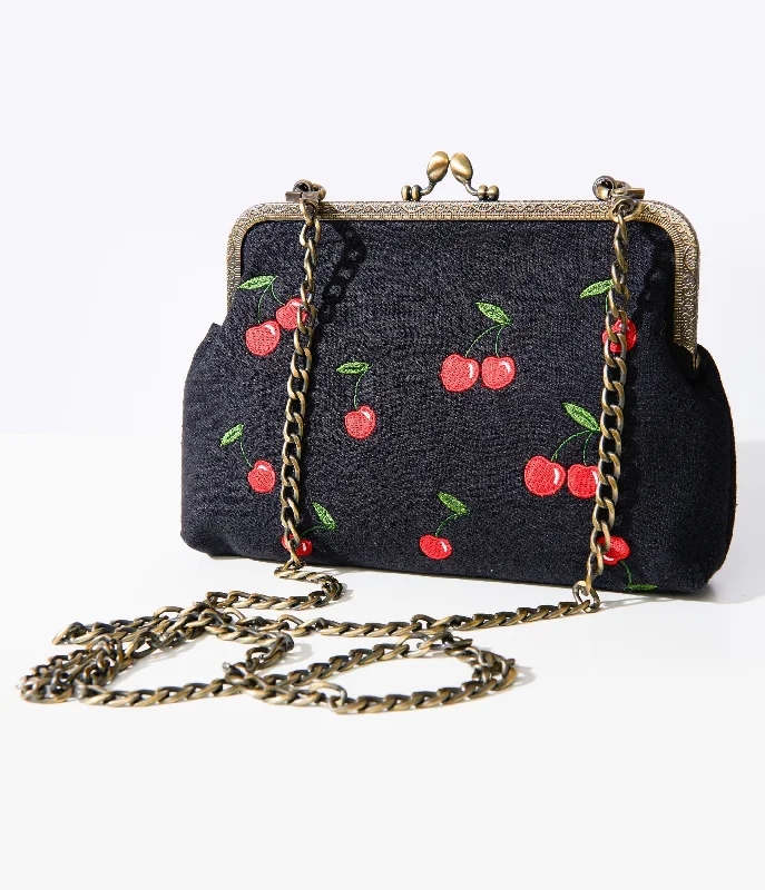 Statement Bags, Shop Today1950s Black Cherry Handbag