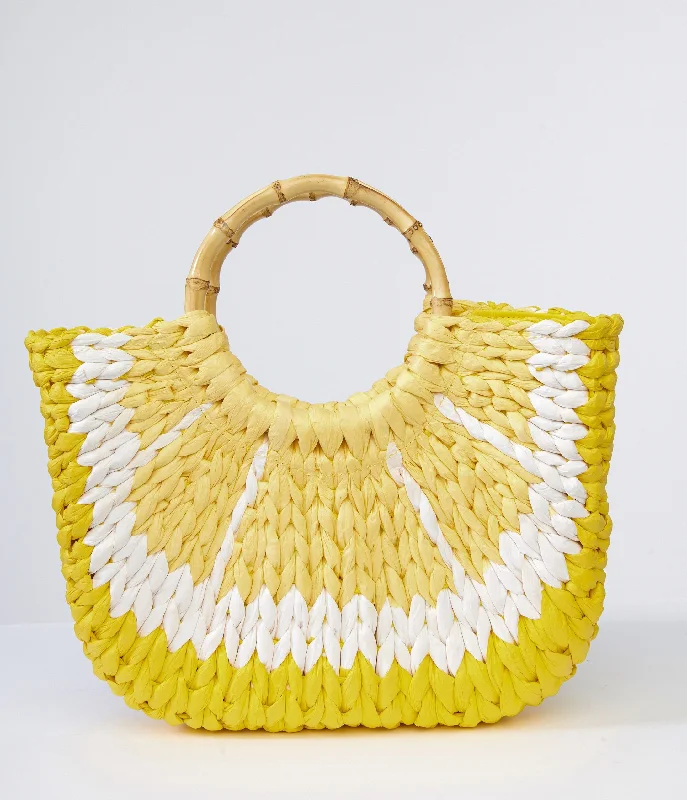  Grab Stylish Bags Before They're Gone1970s Lemon Rattan Handbag