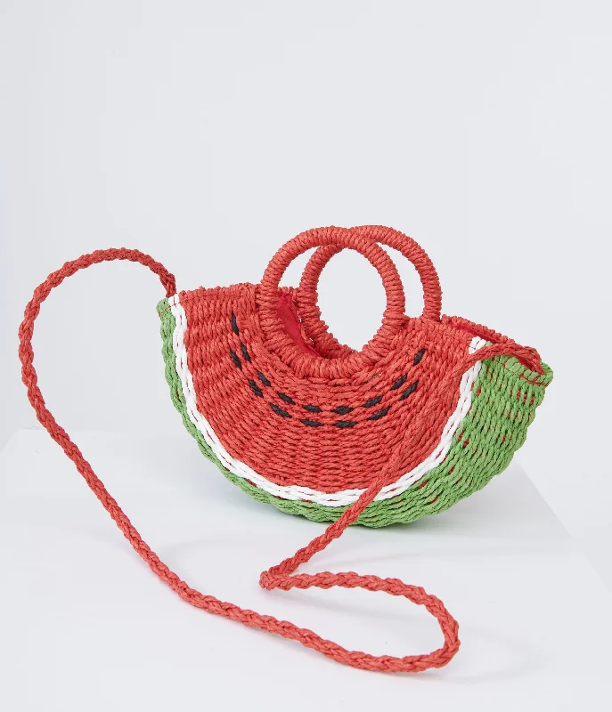  Sleek Bags, Perfect Prices1970s Watermelon Rattan Handbag
