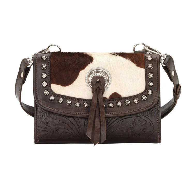  Must-Have Bags, Big DiscountsTexas Two Step Small Chocolate Crossbody Bag/Wallet 0982