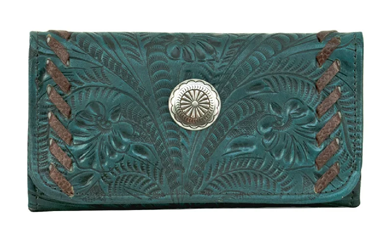 Grab Stylish Bags Before They're GoneLariats & Lace Tri-Fold Wallet - Turquoise 7316 Grab Stylish Bags Before They're GoneLariats & Lace Tri-Fold Wallet - Turquoise 7316