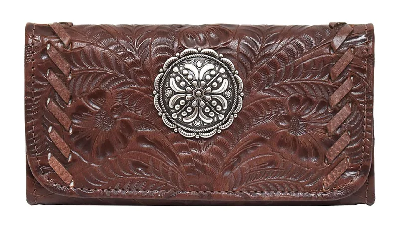 Don't Miss Out – Handbag DiscountsLariats & Lace Tri-Fold Wallet - Brown 7385