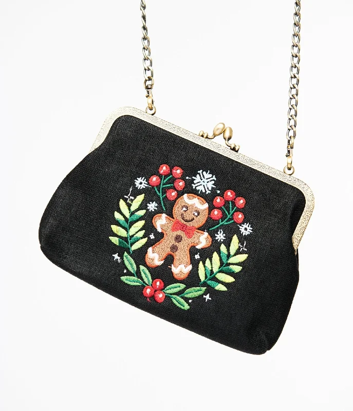  Shoulder Bags, Best Deals TodayBlack Gingerbread Man Handbag