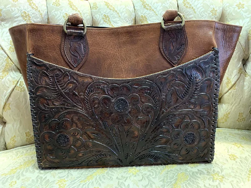  Stylish Totes, Exclusive SavingsJuan Antonio Bison with Tooled Brown Handbag