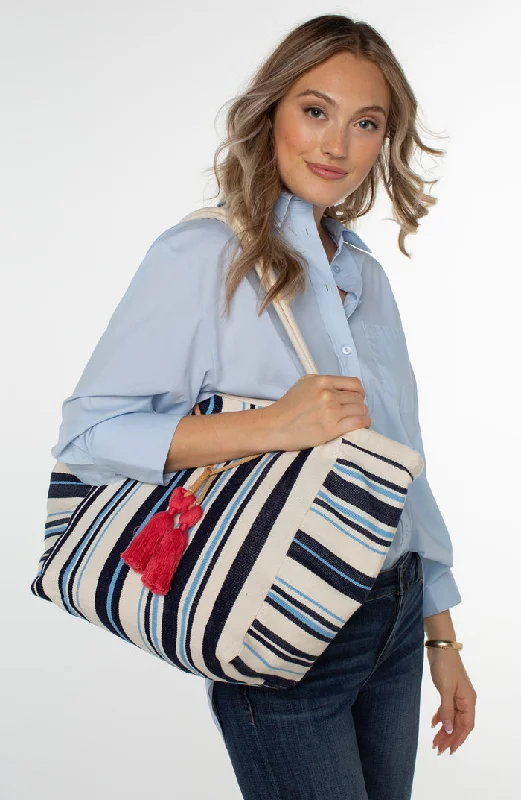  Trendy Backpacks With Big DiscountsMercado Global Rosa Tote Ocean Stripe