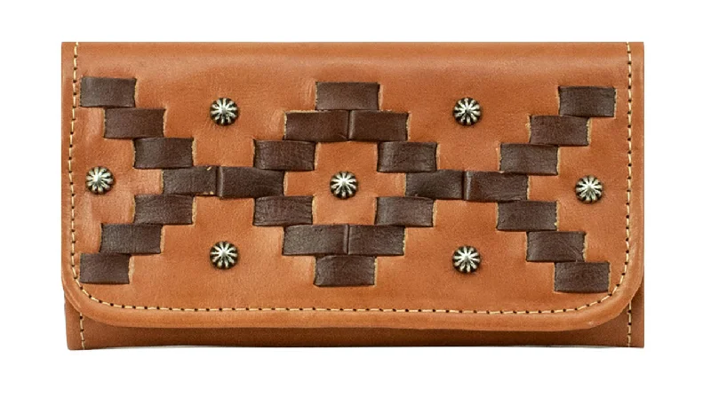 Trendy And Classic Bags Now At Unbeatable DiscountsTribal Weave Ladies' Tri-Fold Wallet - Golden Tan Trendy And Classic Bags Now At Unbeatable DiscountsTribal Weave Ladies' Tri-Fold Wallet - Golden Tan