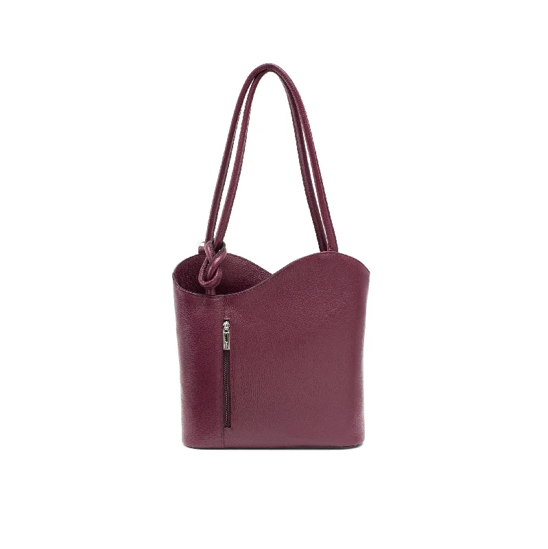  Elegant Totes At Limited-Time PricesBurgundy Shoulder Bag Convertable to Backpack