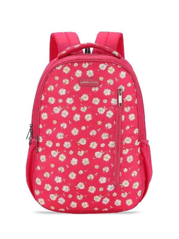 Fashionable Handbags, Limited-Time DealsLavie Sport Gerbera 26L Floral Printed School Backpack for Girls Magenta