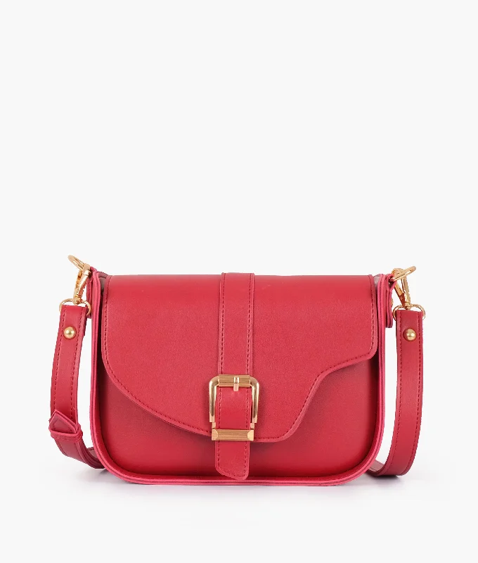  Flash Sale On HandbagsMaroon saddle buckle bag