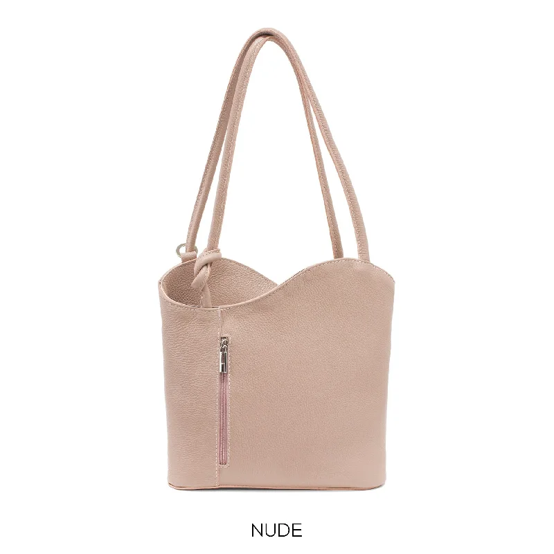  Trendy Purses At Exclusive Promotional RatesNude Shoulder Bag Convertable to Backpack