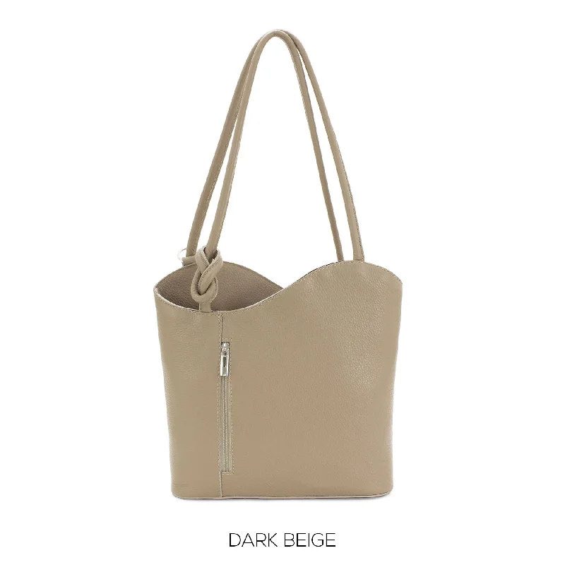  The Ultimate Sale On Must-Have HandbagsDark Beige Shoulder Bag Convertable to Backpack