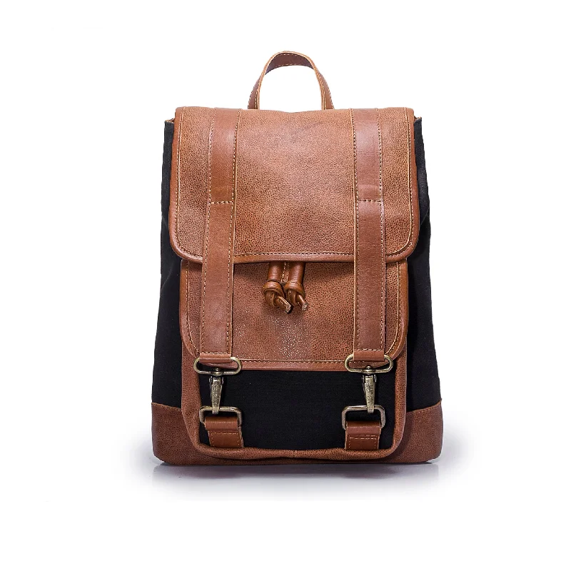  Best Bag Sale Of The SeasonTomcat | Black | Cotton Canvas | Brown Leather