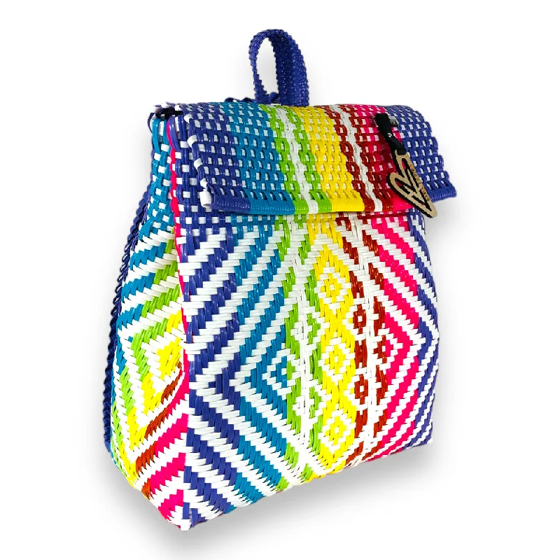  Designer Bags At Exclusive Clearance PricesMaria Victoria | Tropical BK | Upcycled, Handwoven, Multicolor Backpack