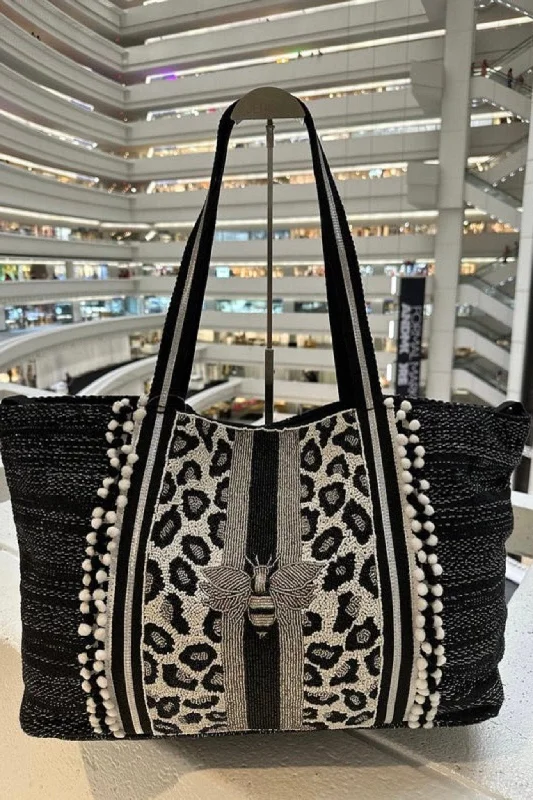  Trendy Purses, Limited OfferAB22471 Brittney Bee and Leopard Beaded Tote