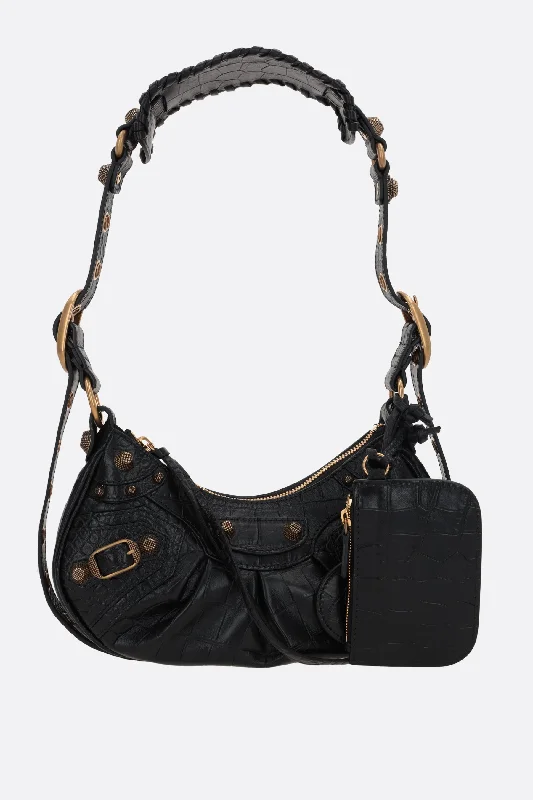  Classic Totes, Exclusive DealsLe Cagole XS crocodile embossed leather shoulder bag