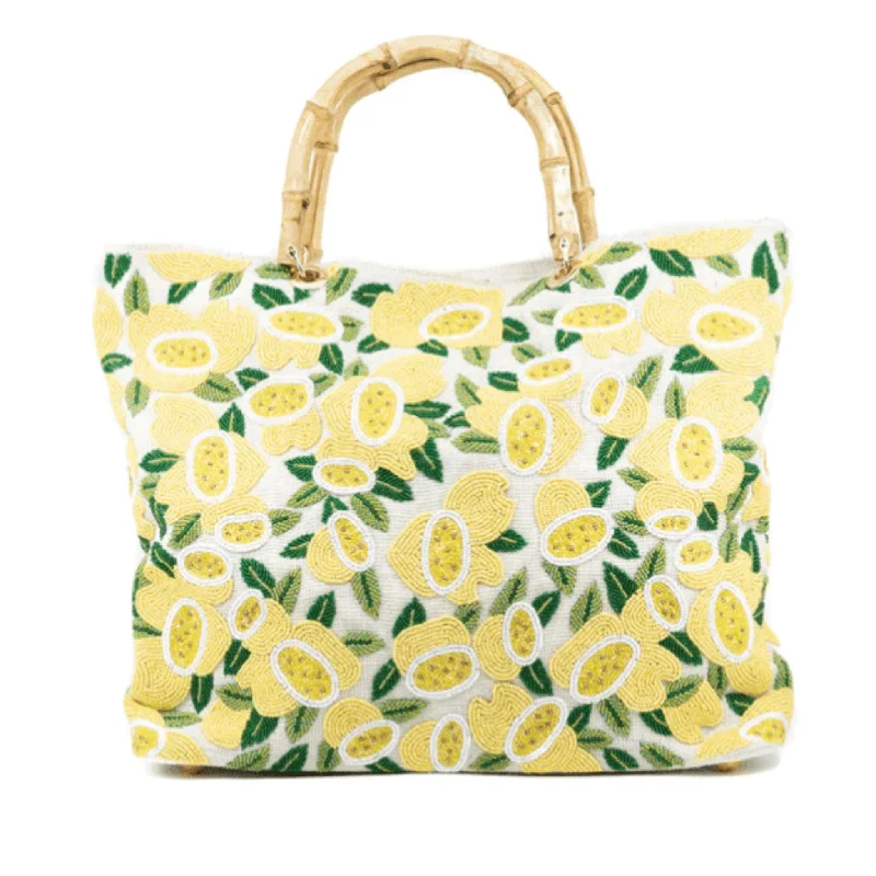  Elegant Purses, Shop & SaveBlack Friday And Cyber Monday Bag Deals Beaded Lemon Bag With Faux Bamboo Handles