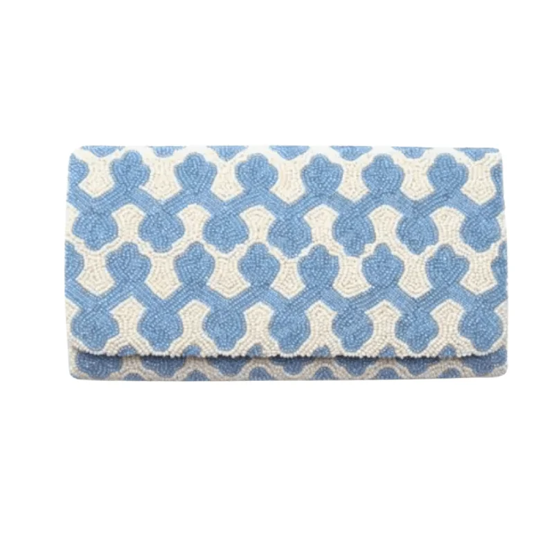  Stylish Bags At Unbeatable Prices – Shop NowBlue & White Fully Beaded Clutch