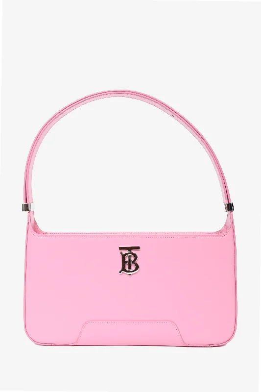  Premium Bags At Special PricesBurberry Pink Leather Medium TB Shoulder Bag