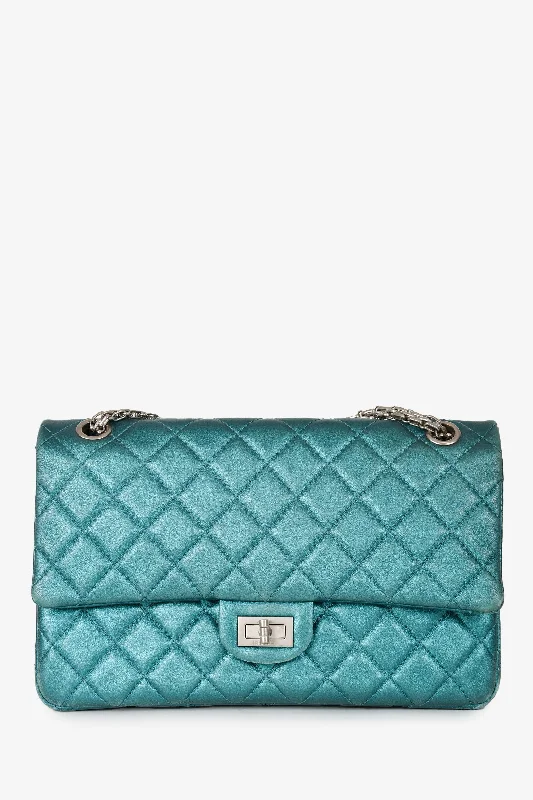  Stylish Bags At Unbeatable PricesPre-Loved Chanel™ 2008/9 Teal Metallic Quilted Leather 2.55 Reissue 226 Double Flap Bag